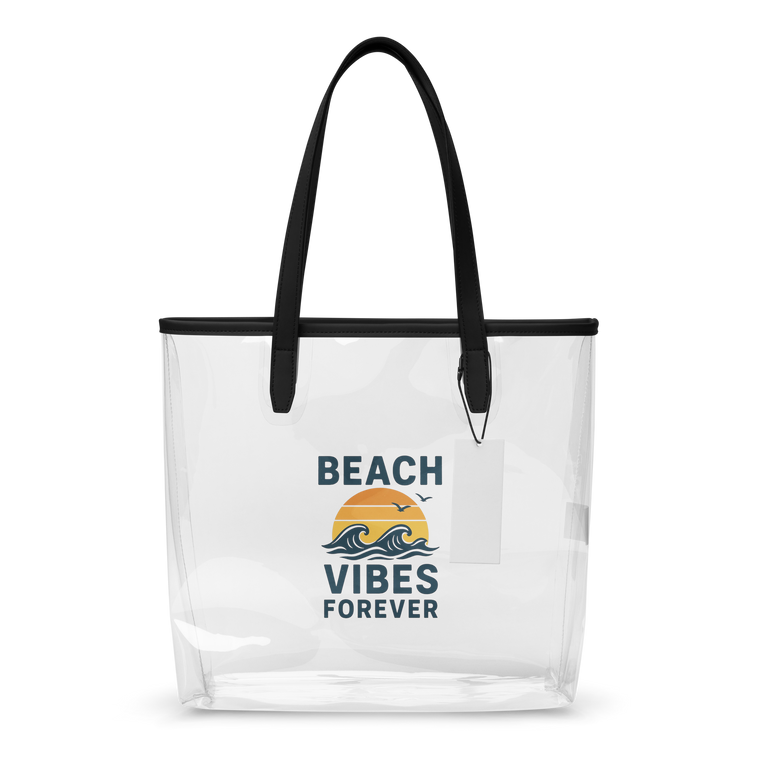 Clear tote bag for beach and city