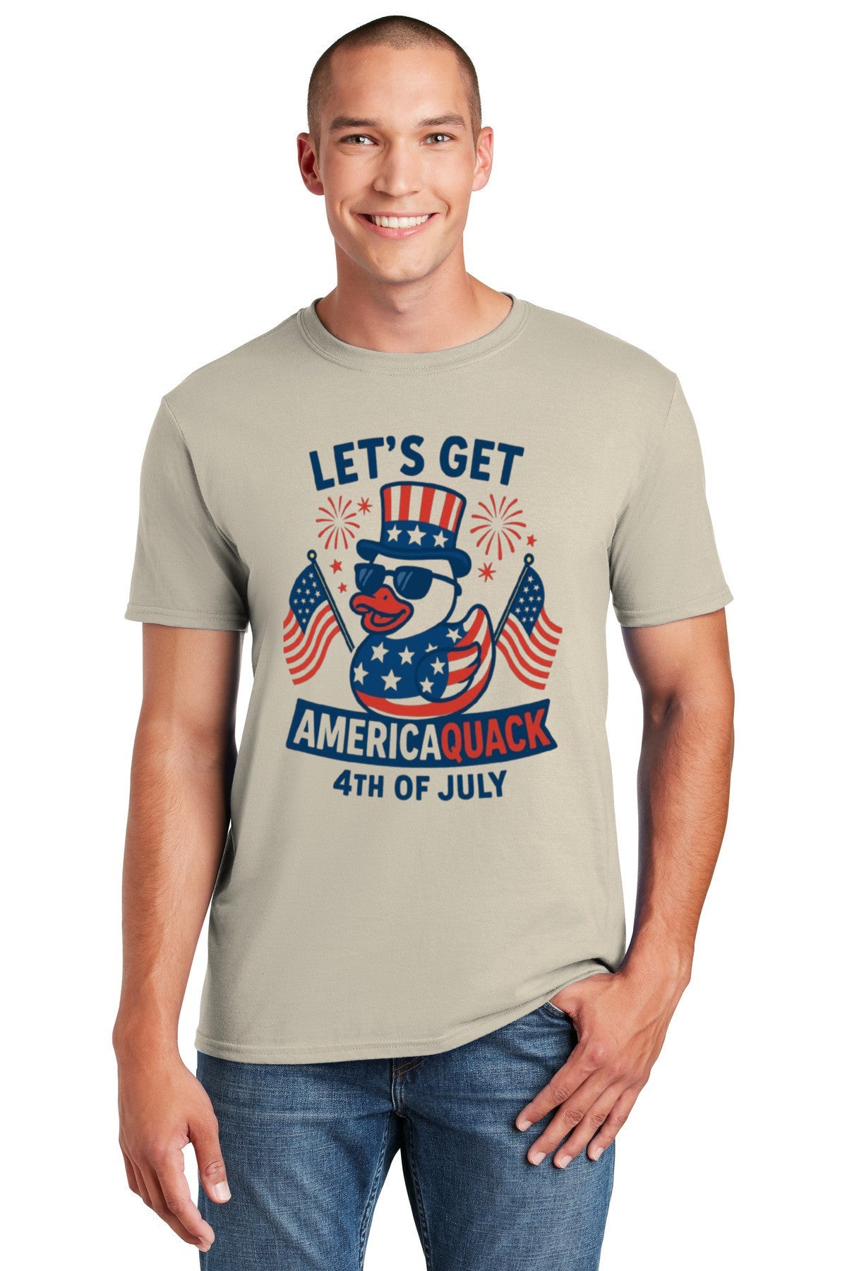 Let’s Get AmericaQUACK – Funny 4th of July Duck T-Shirt