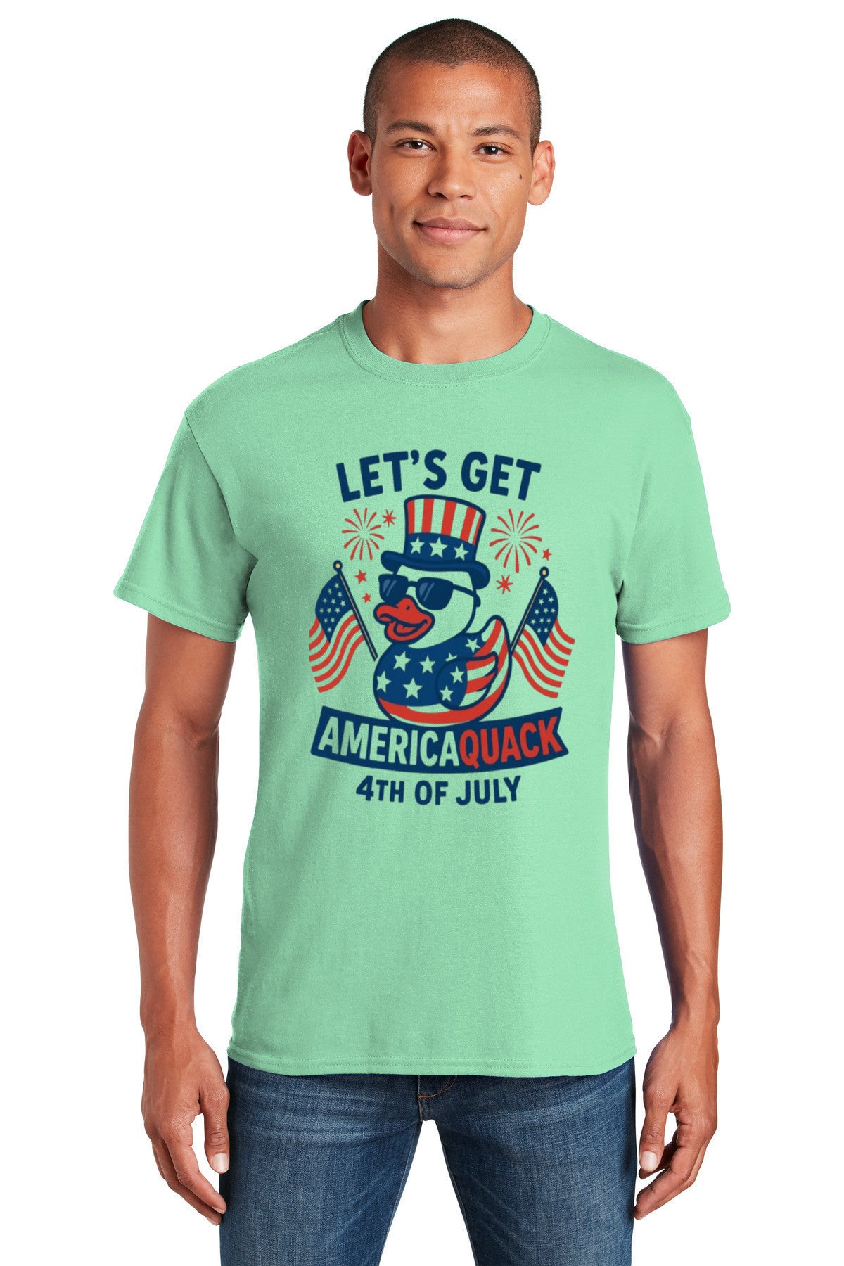 Let’s Get AmericaQUACK – Funny 4th of July Duck T-Shirt
