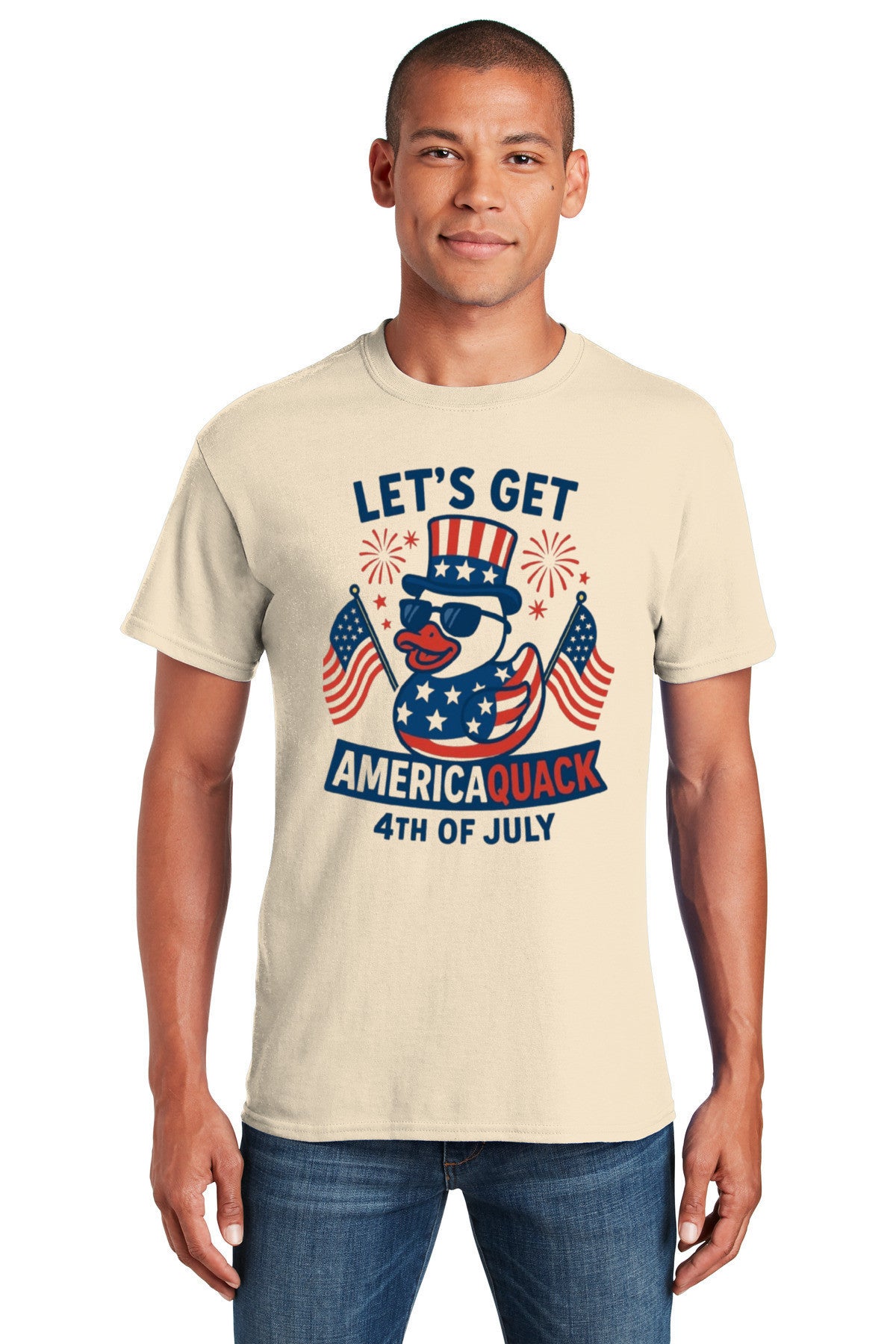 Let’s Get AmericaQUACK – Funny 4th of July Duck T-Shirt