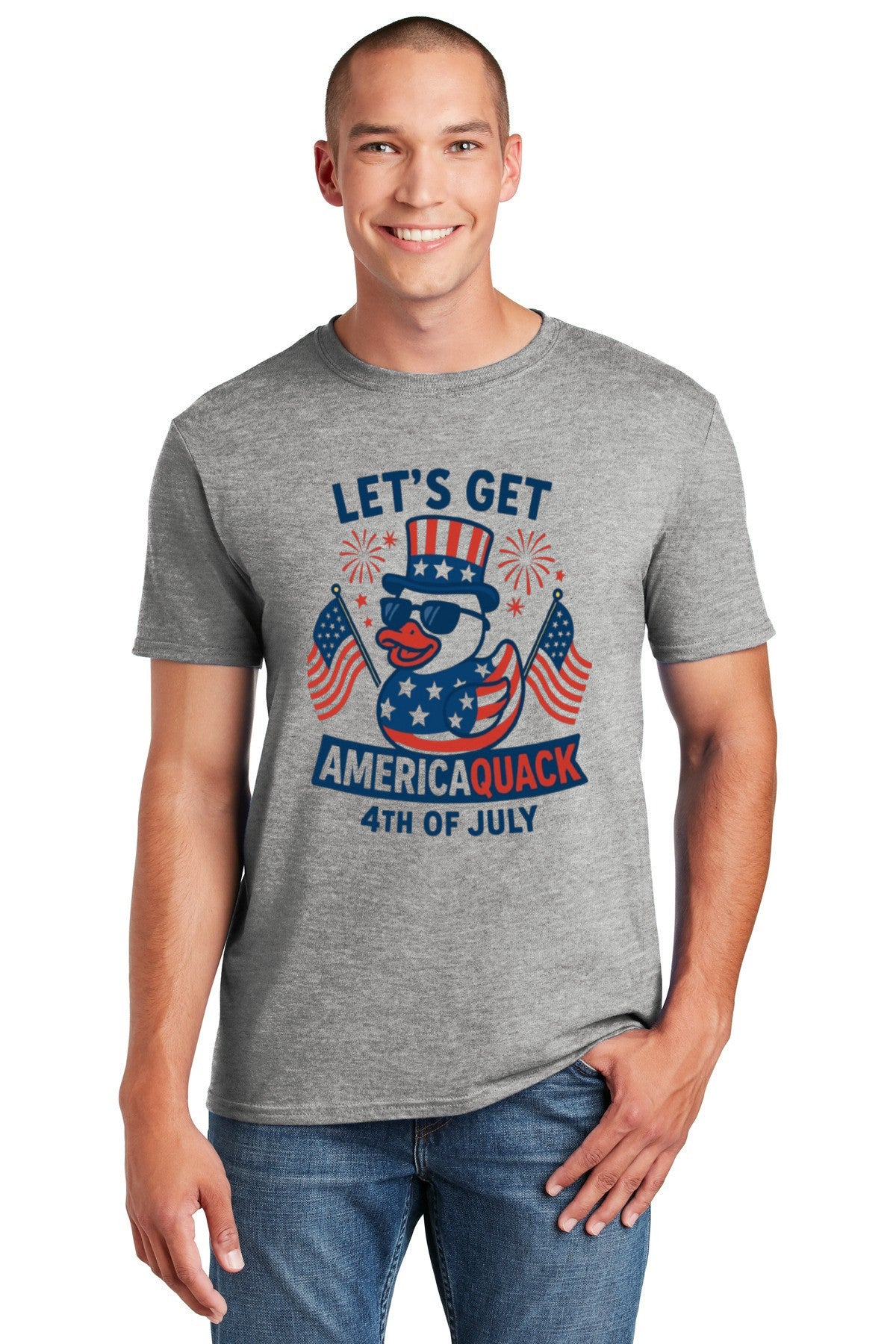 Let’s Get AmericaQUACK – Funny 4th of July Duck T-Shirt