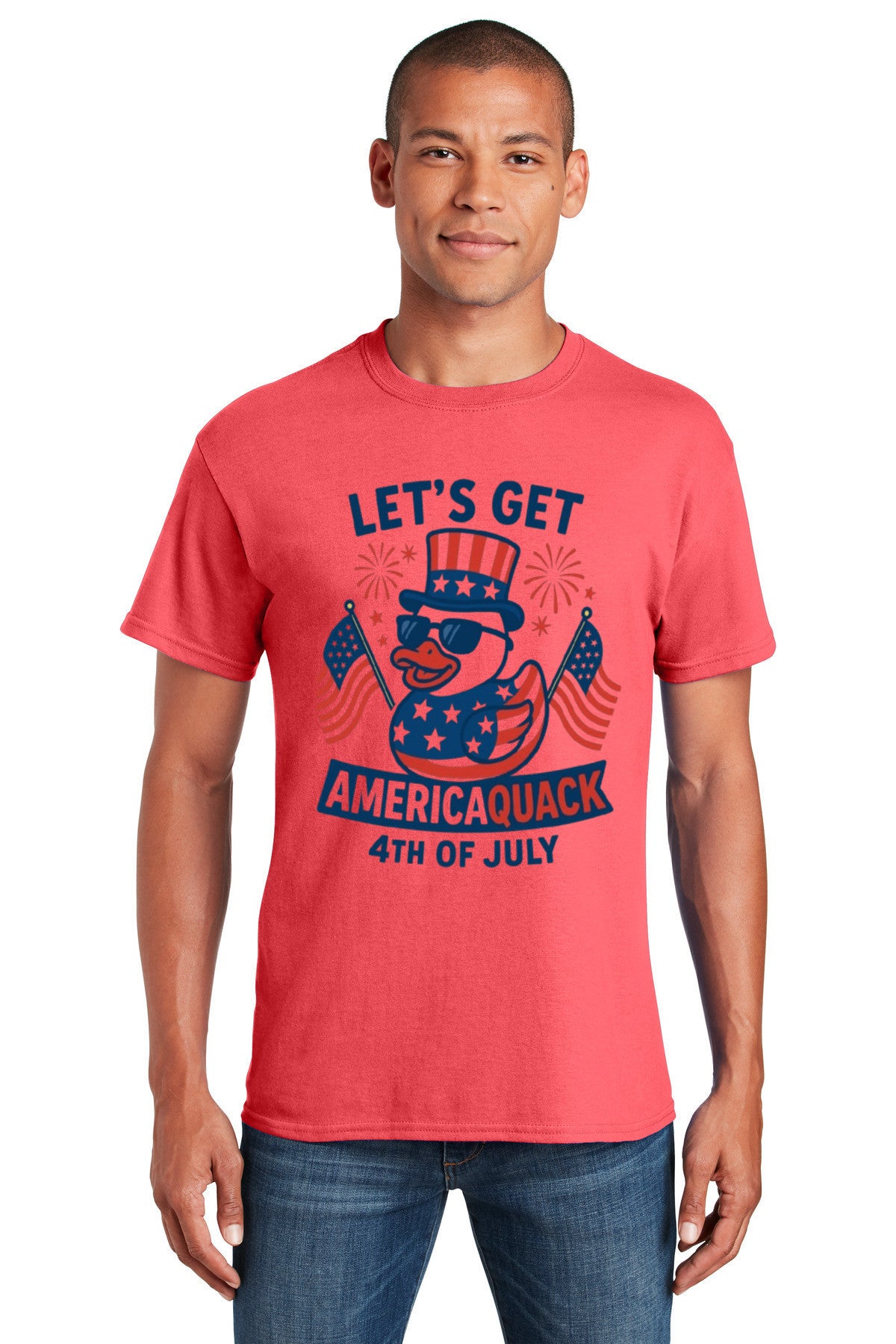 Let’s Get AmericaQUACK – Funny 4th of July Duck T-Shirt