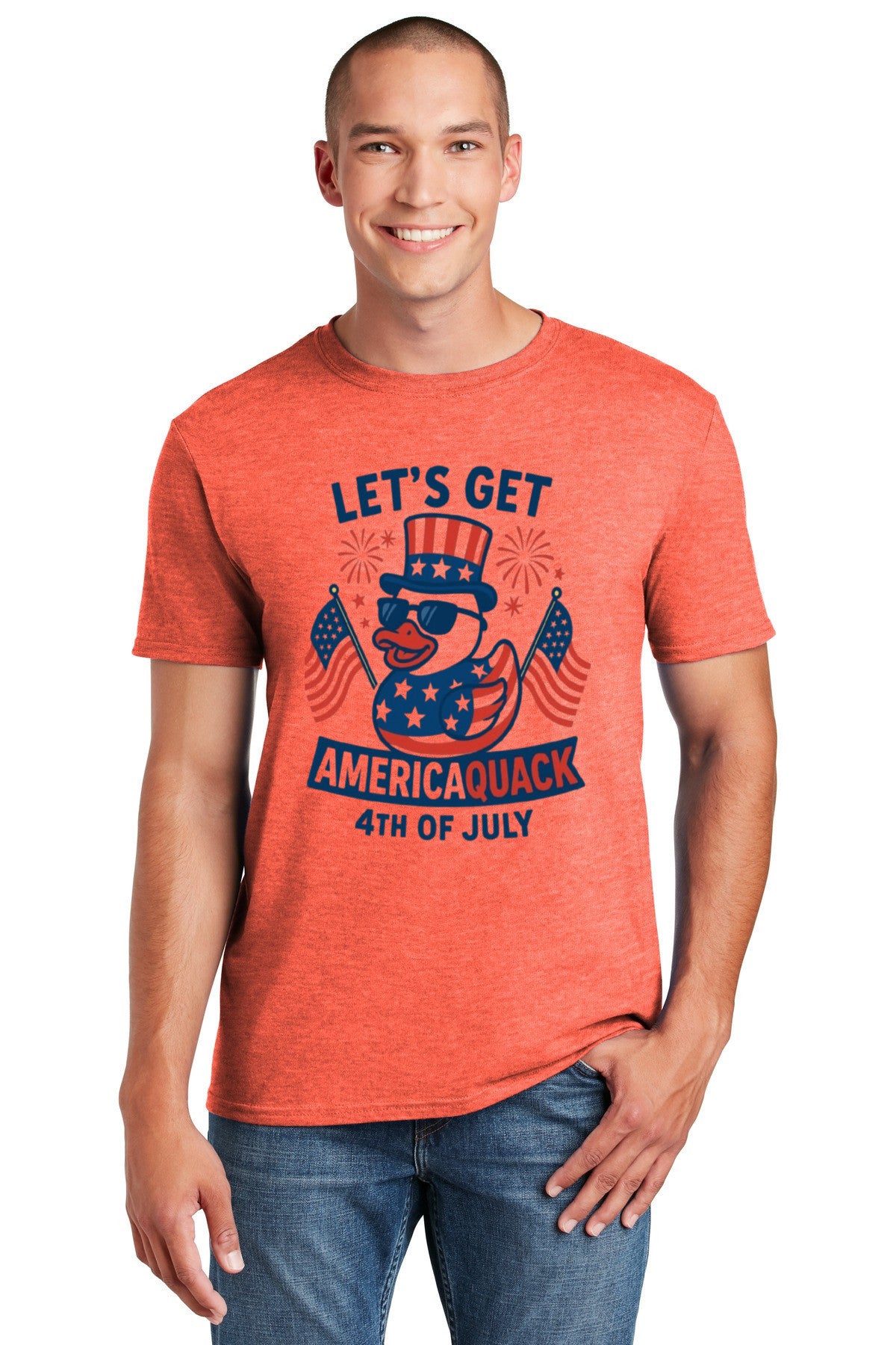 Let’s Get AmericaQUACK – Funny 4th of July Duck T-Shirt