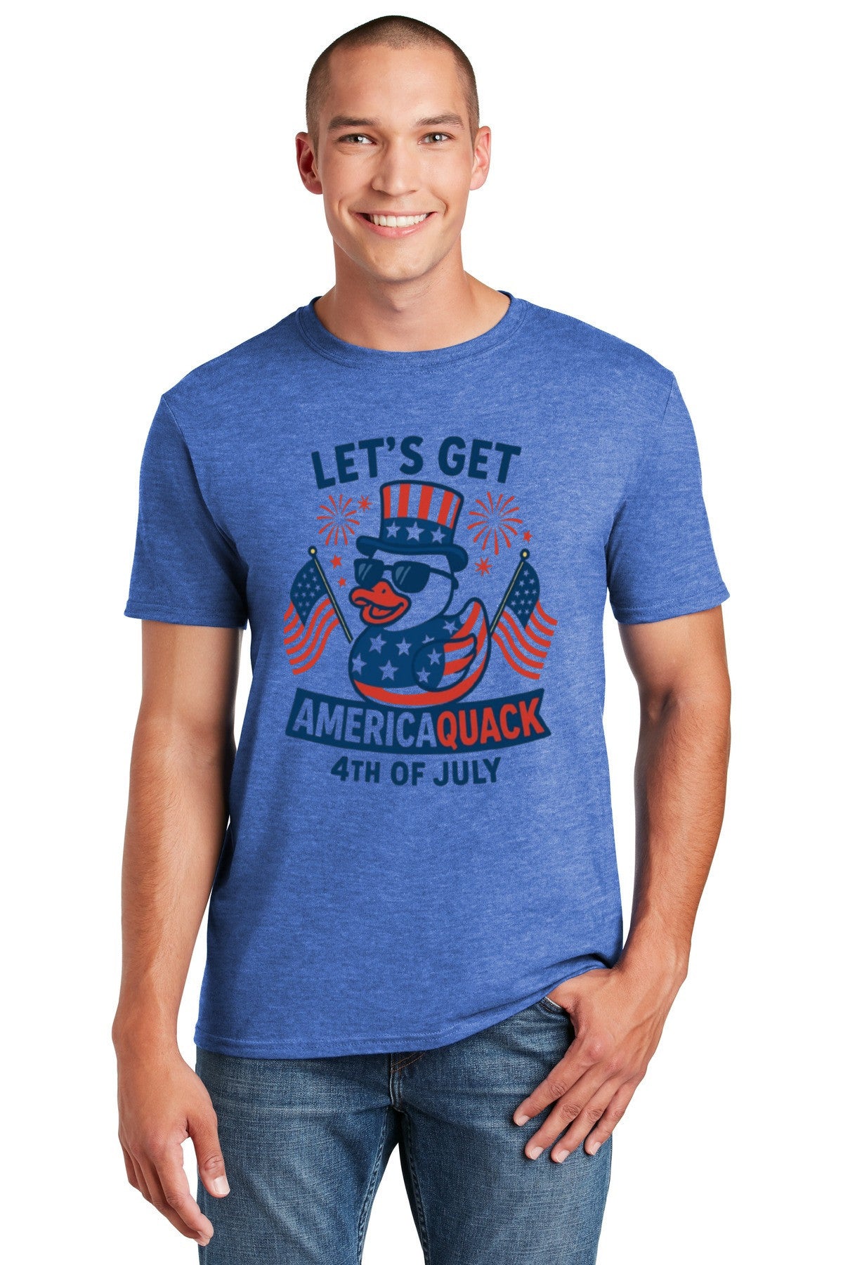 Let’s Get AmericaQUACK – Funny 4th of July Duck T-Shirt