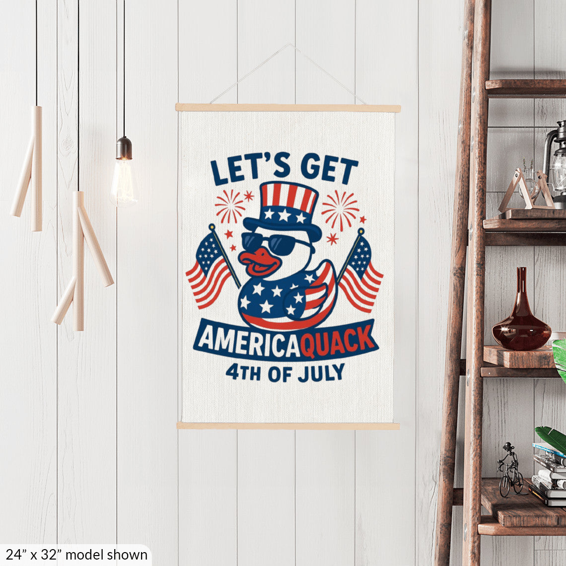 Let’s Get AmericaQUACK – Hanging Canvas Wall Art