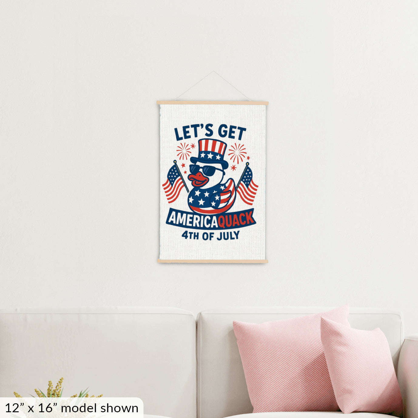 Let’s Get AmericaQUACK – Hanging Canvas Wall Art