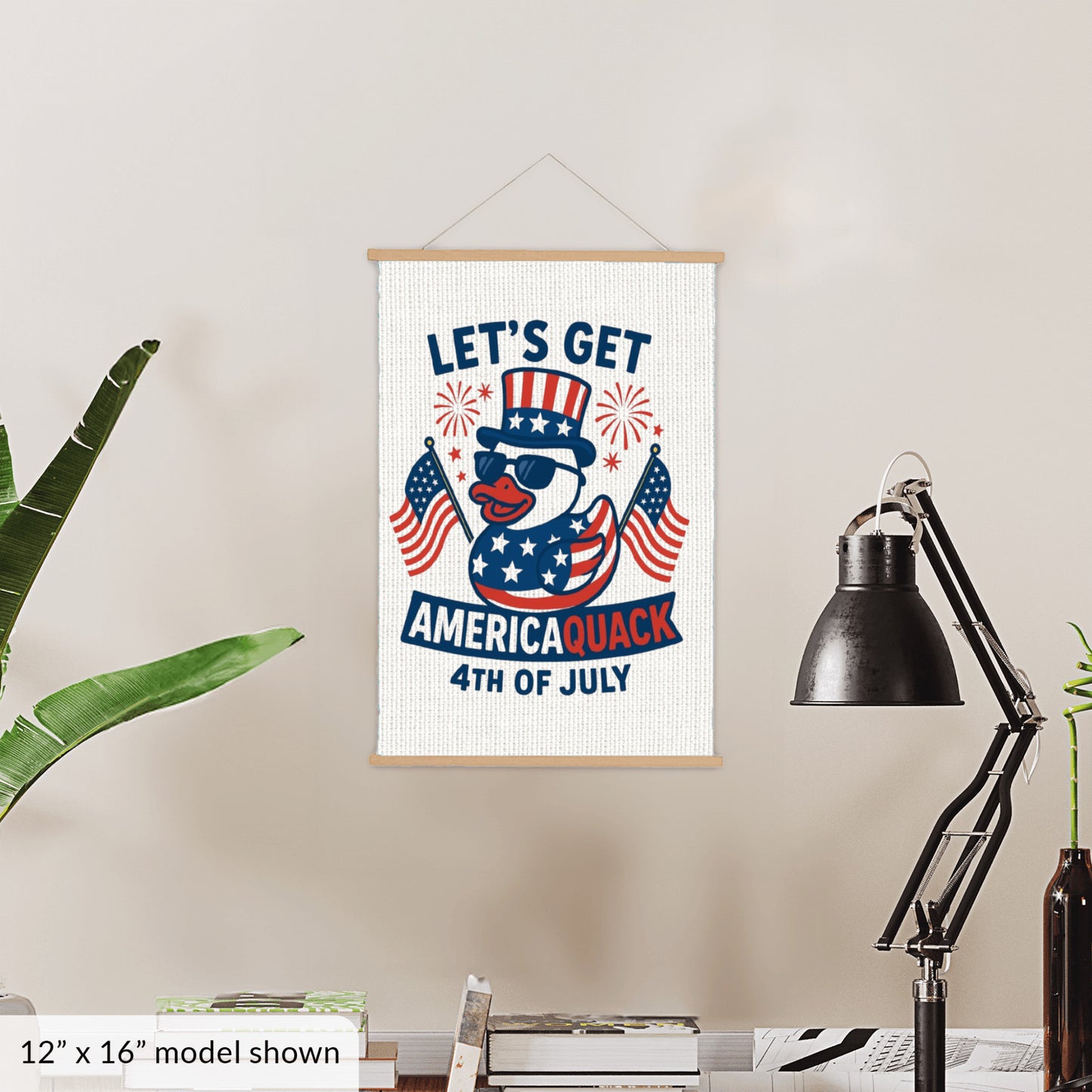 Let’s Get AmericaQUACK – Hanging Canvas Wall Art