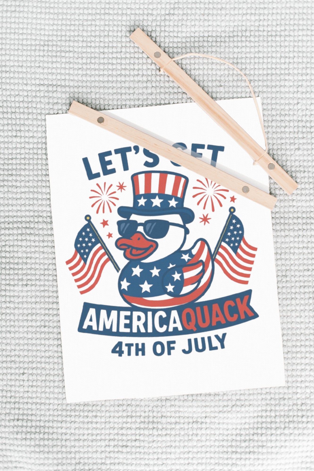 Let’s Get AmericaQUACK – Hanging Canvas Wall Art