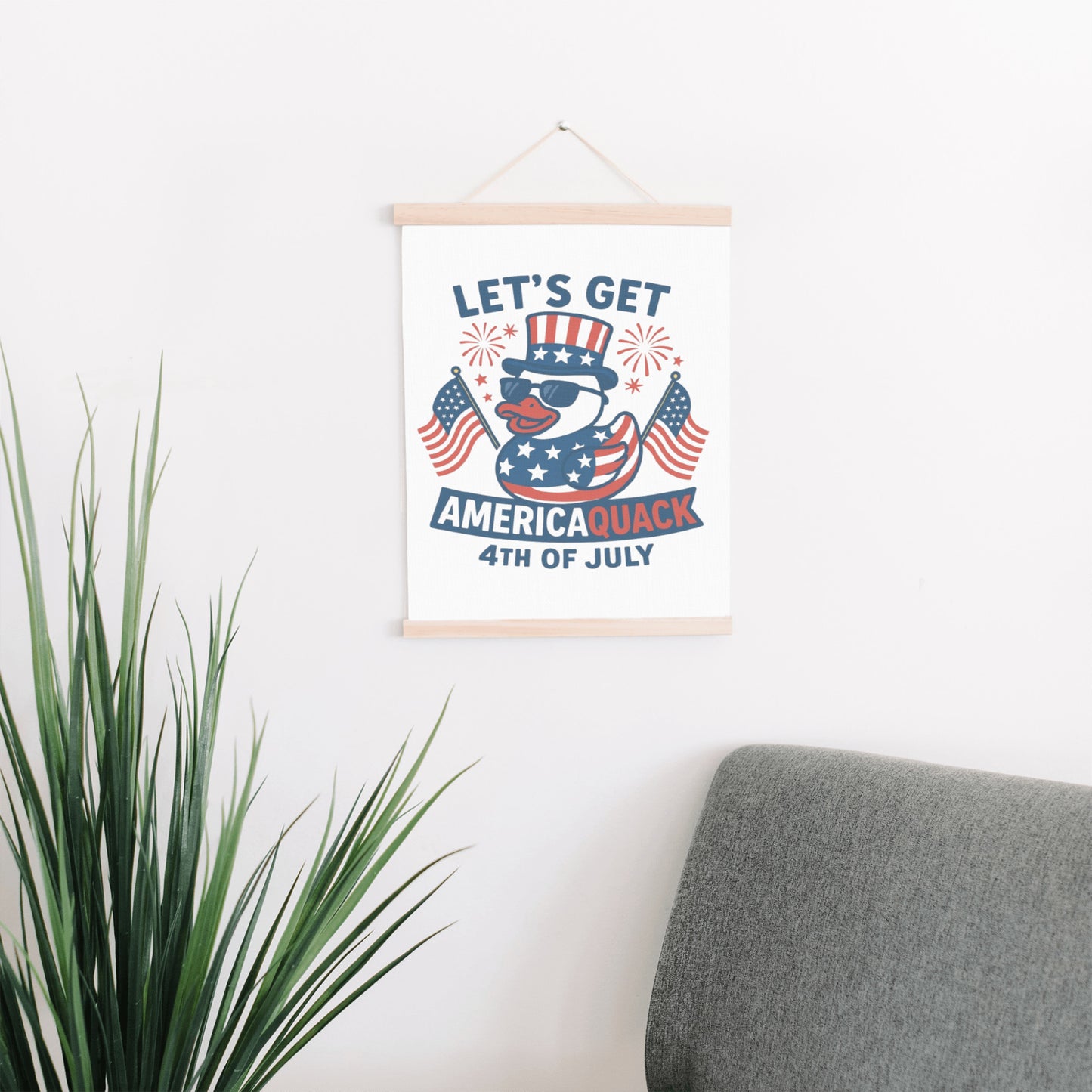 Let’s Get AmericaQUACK – Hanging Canvas Wall Art
