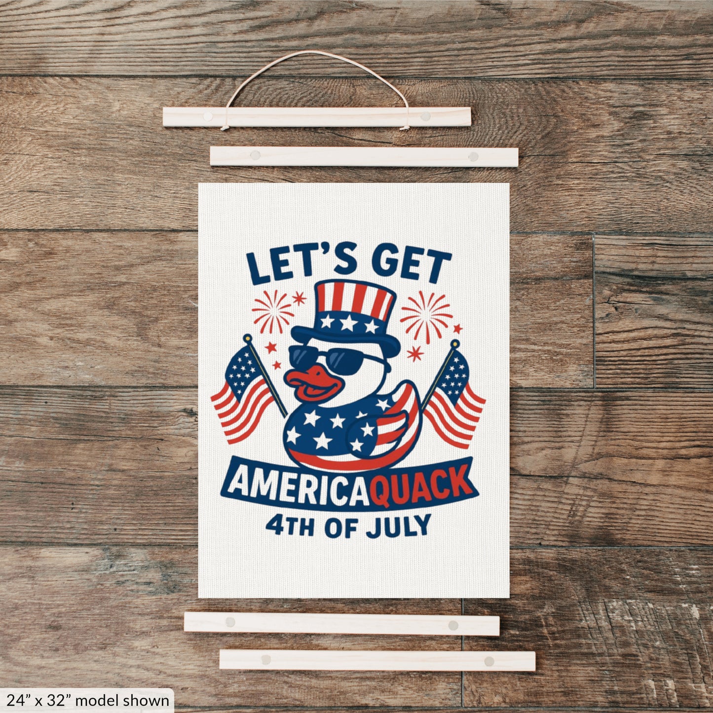 Let’s Get AmericaQUACK – Hanging Canvas Wall Art