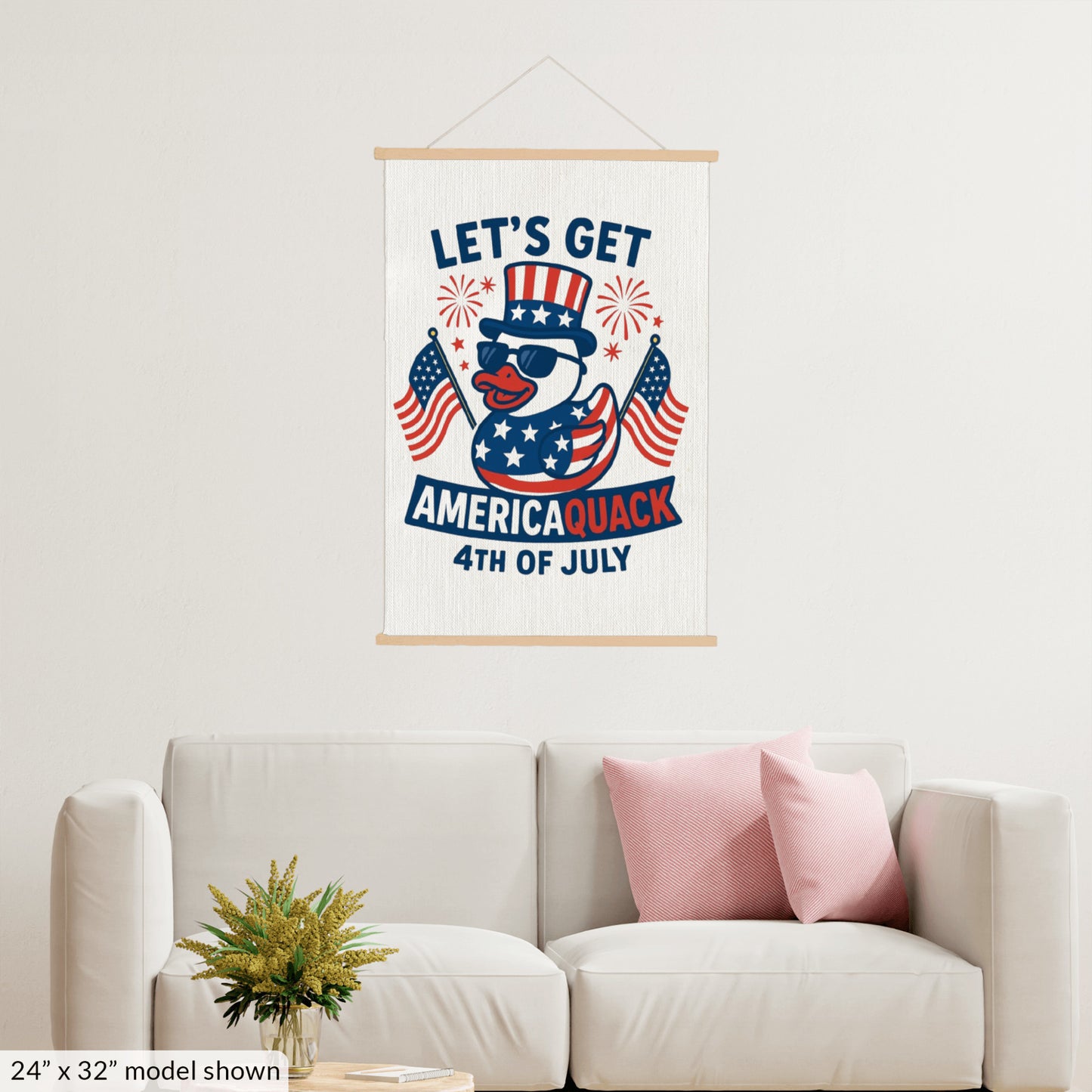 Let’s Get AmericaQUACK – Hanging Canvas Wall Art