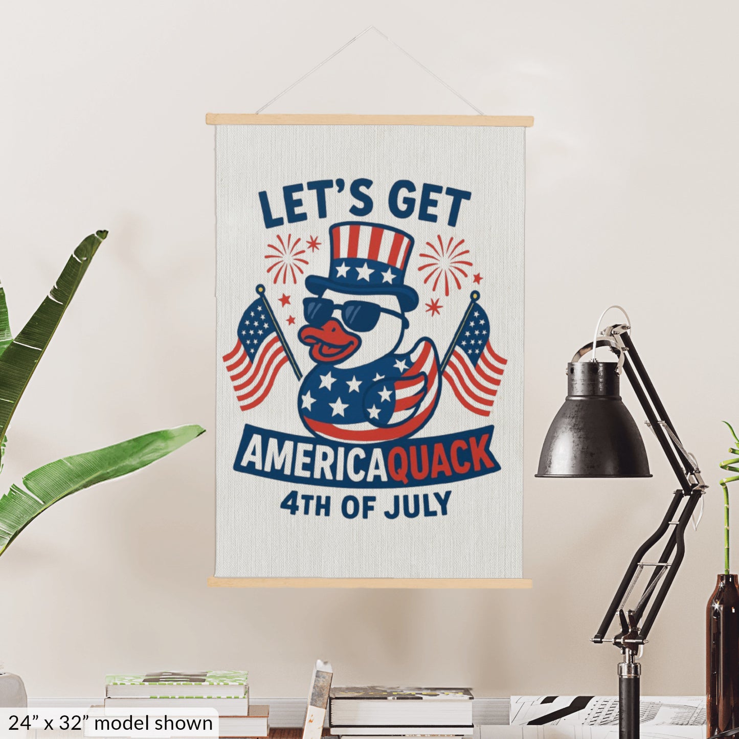 Let’s Get AmericaQUACK – Hanging Canvas Wall Art