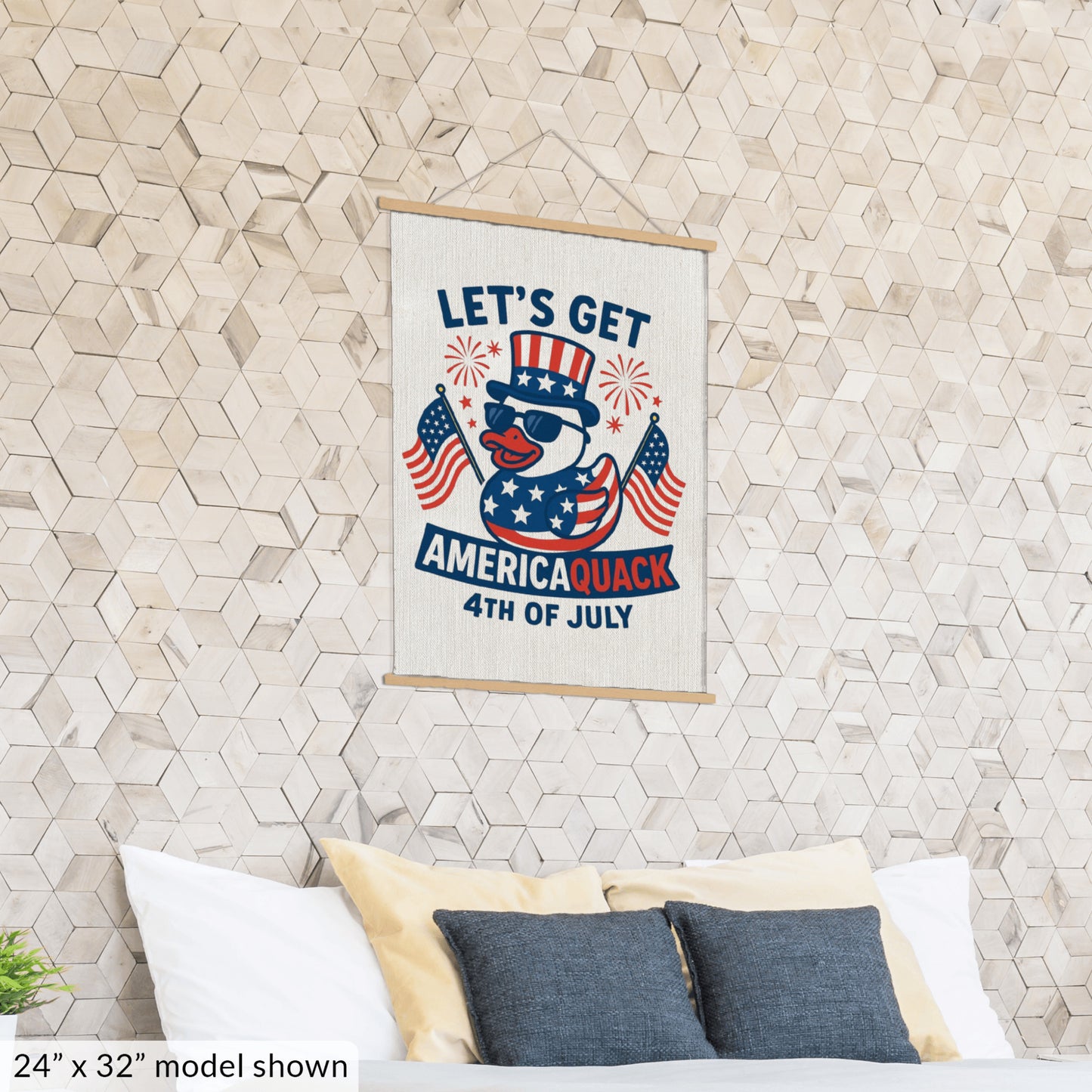 Let’s Get AmericaQUACK – Hanging Canvas Wall Art