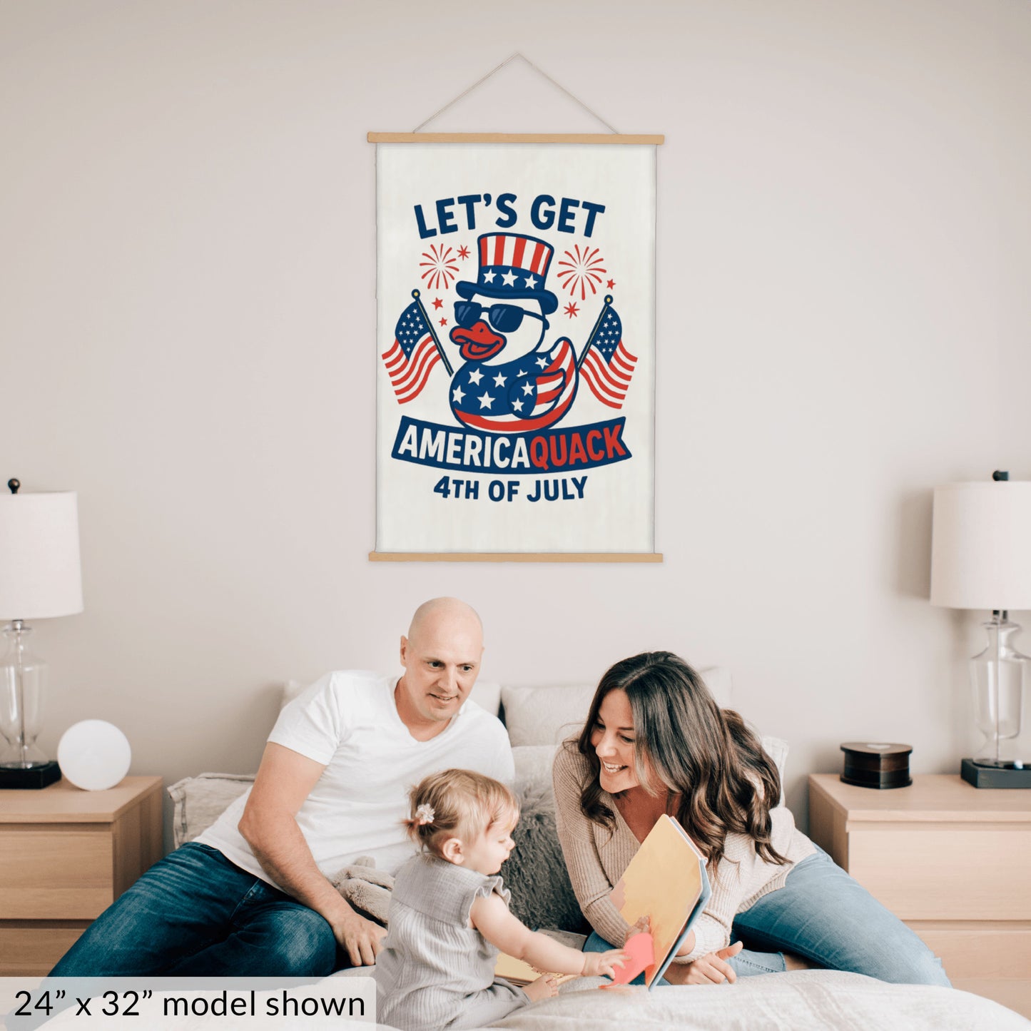 Let’s Get AmericaQUACK – Hanging Canvas Wall Art