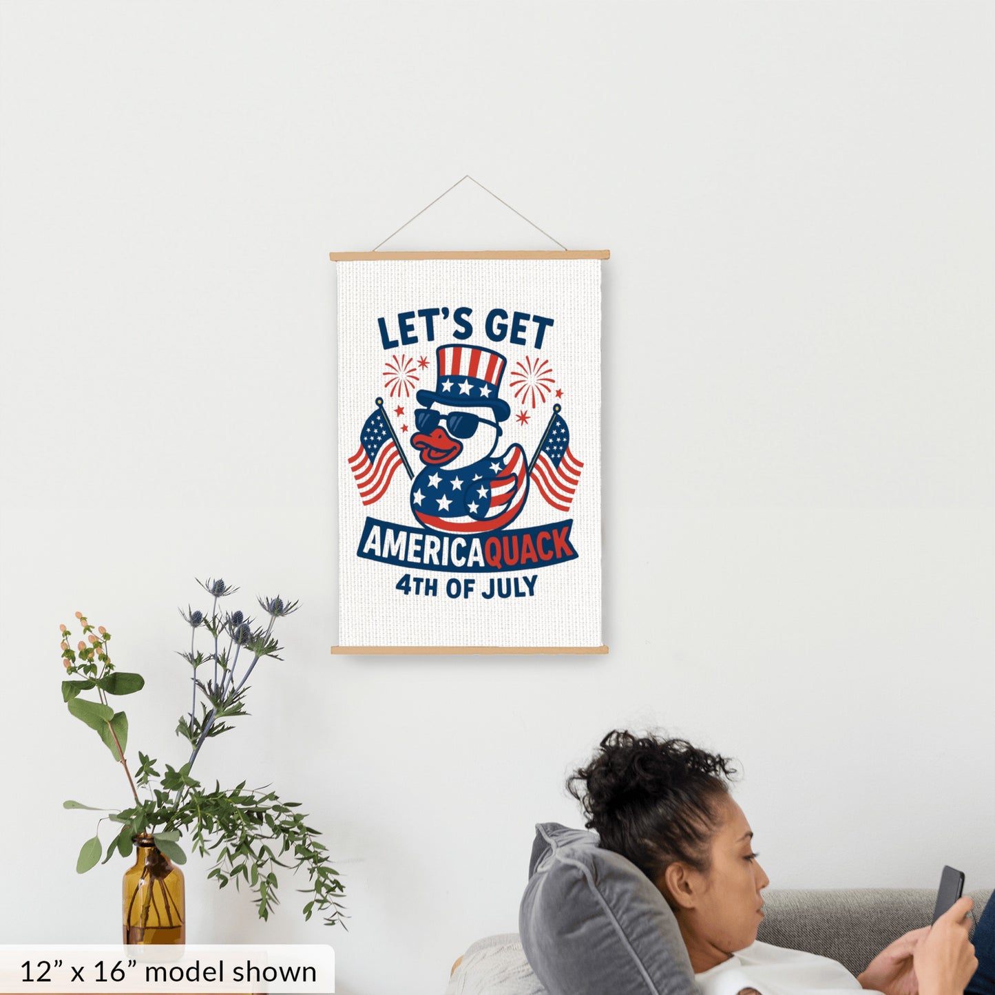Let’s Get AmericaQUACK – Hanging Canvas Wall Art
