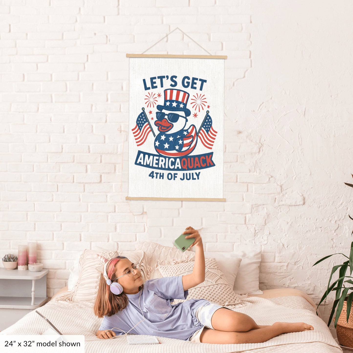 Let’s Get AmericaQUACK – Hanging Canvas Wall Art