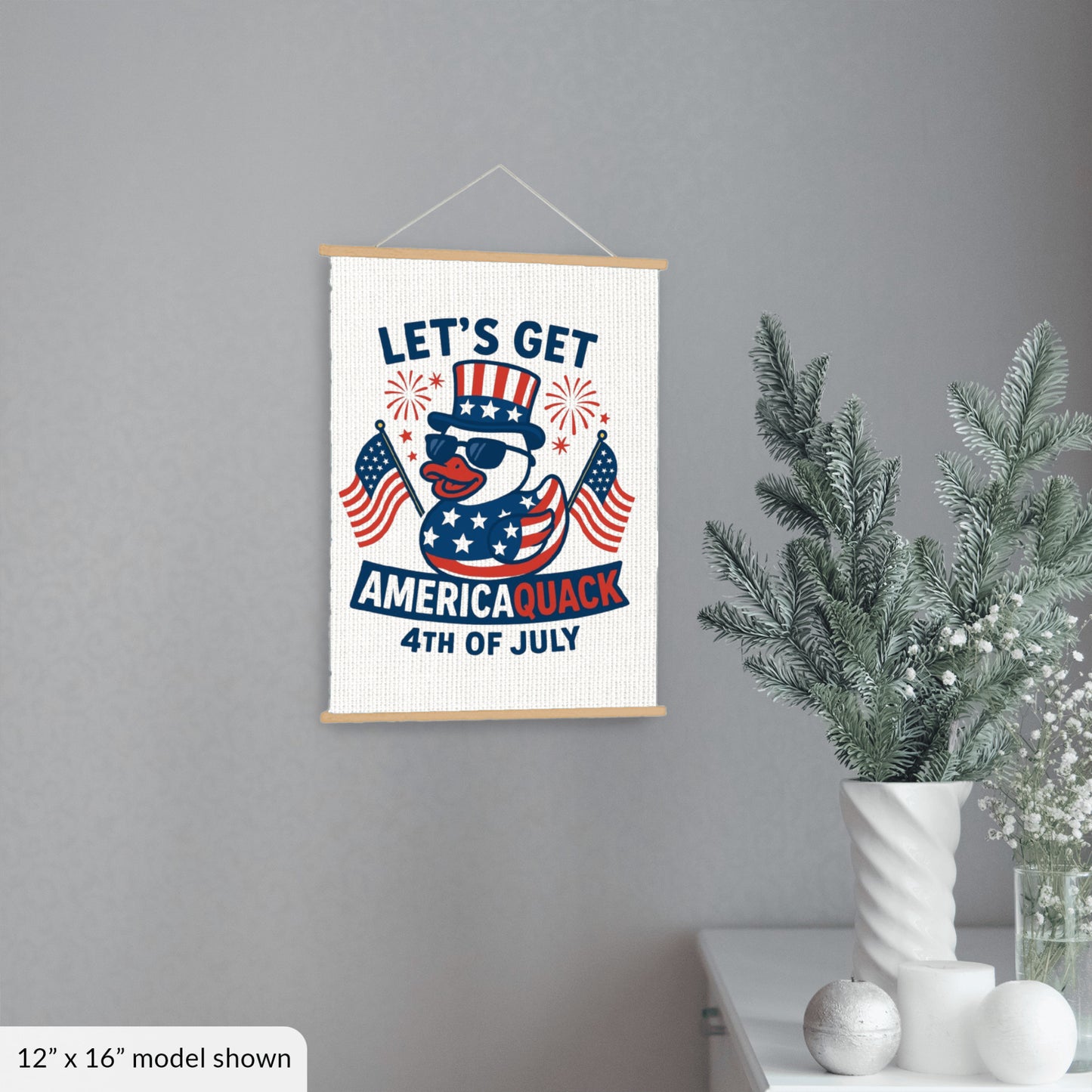 Let’s Get AmericaQUACK – Hanging Canvas Wall Art