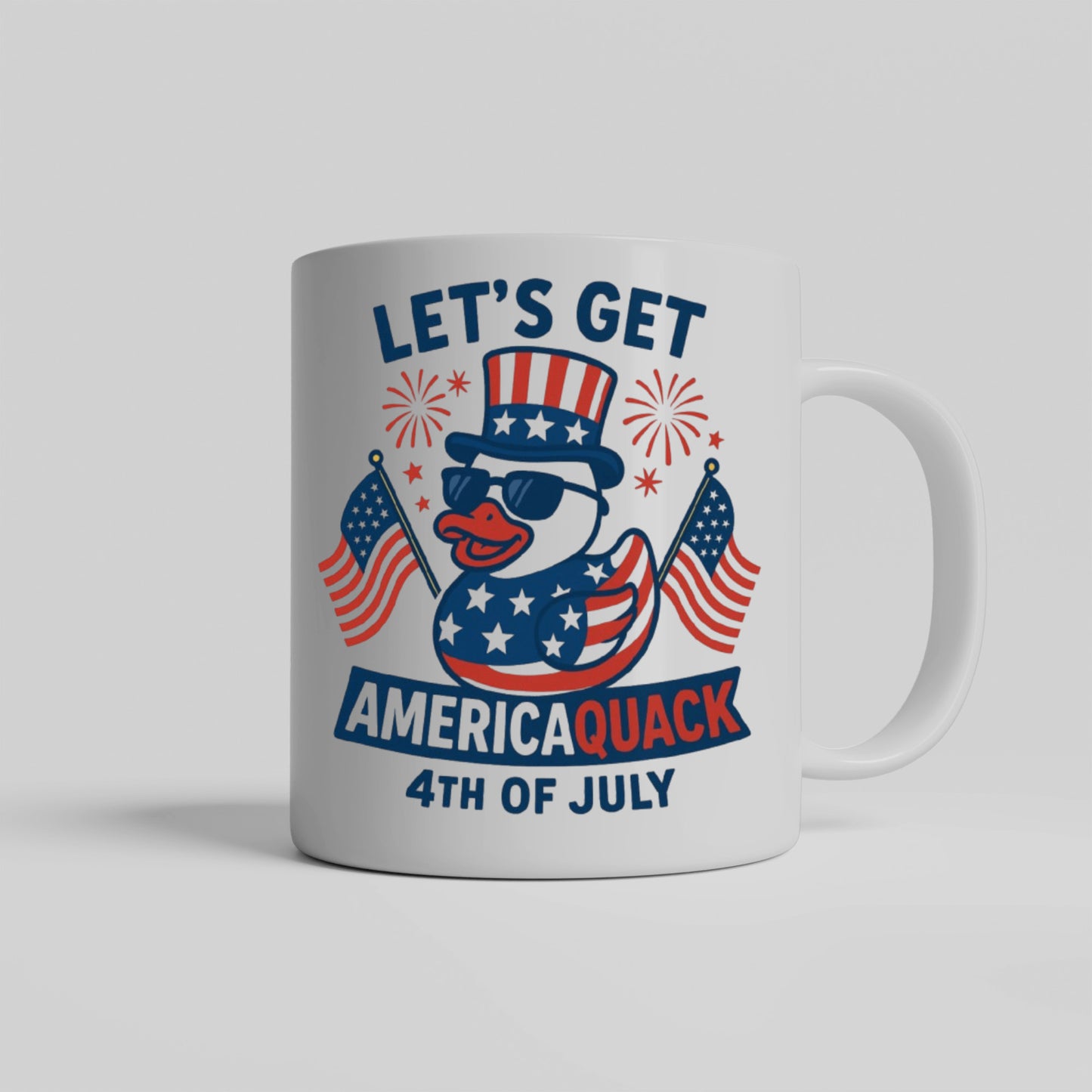 Let’s Get AmericaQUACK – Funny 4th of July Duck Mug