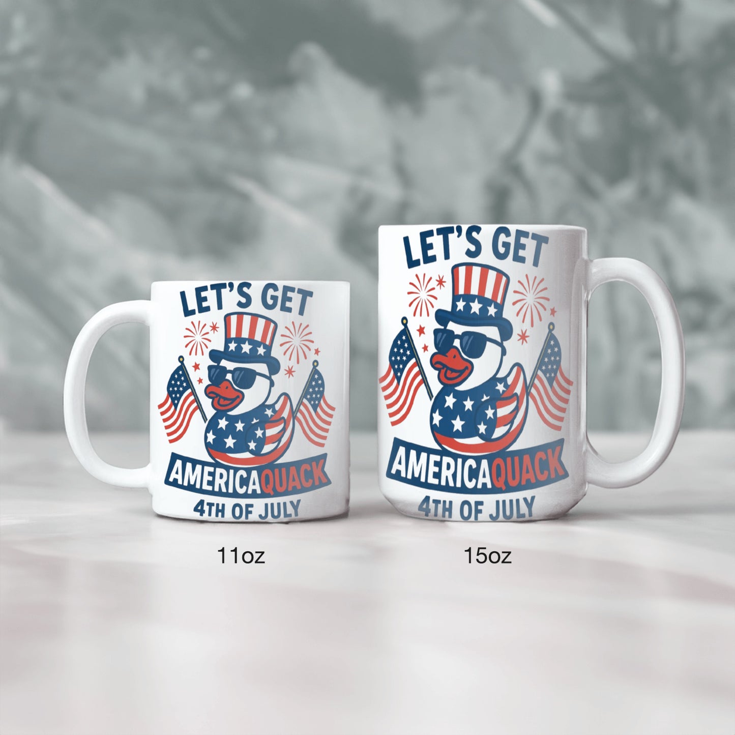 Let’s Get AmericaQUACK – Funny 4th of July Duck Mug