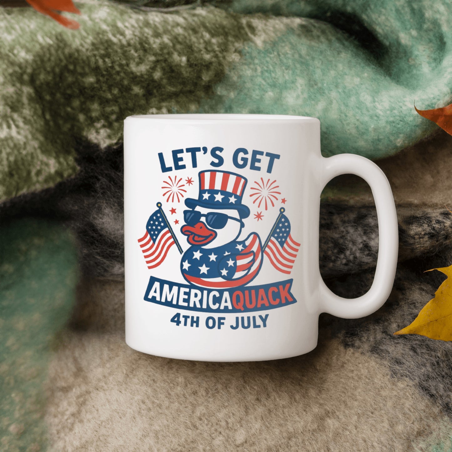 Let’s Get AmericaQUACK – Funny 4th of July Duck Mug