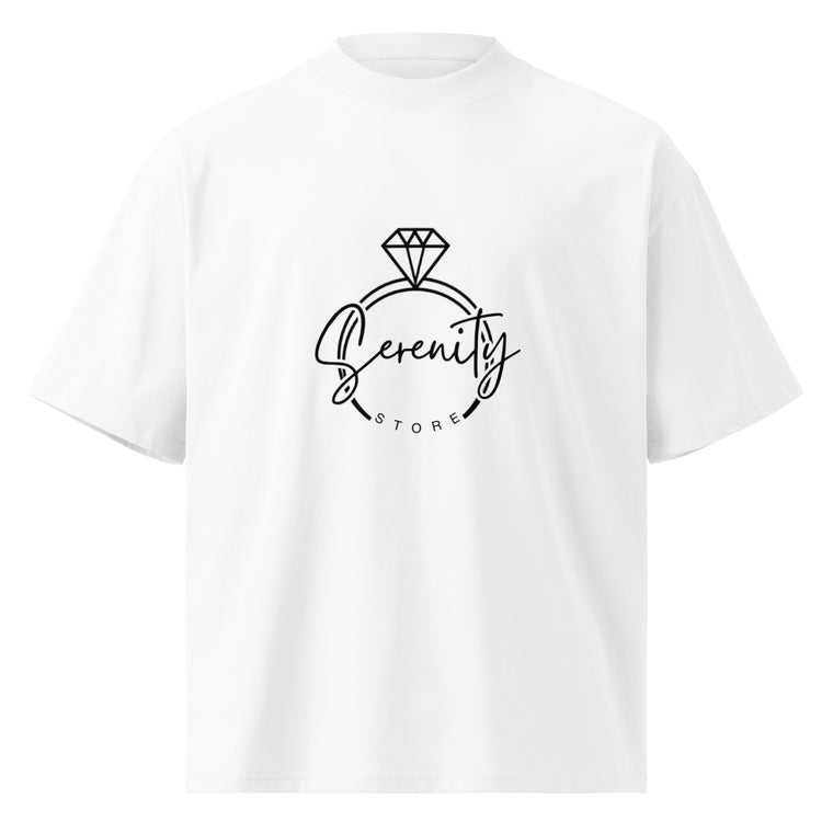 Unisex organic oversized high neck t-shirt